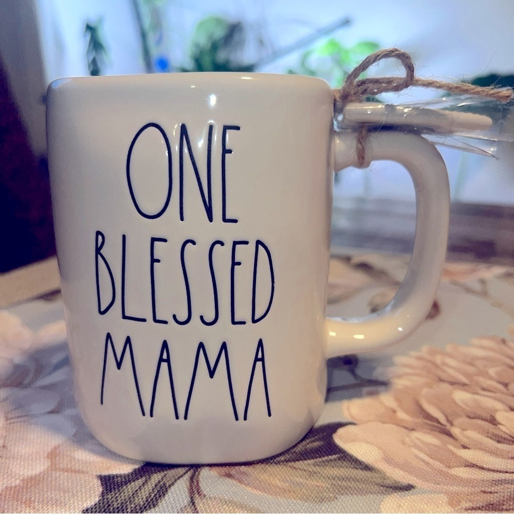 Rae Dunn mug One Blessed Mama